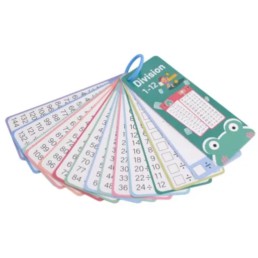 Maths Division Flash Card Set 1-12 Open